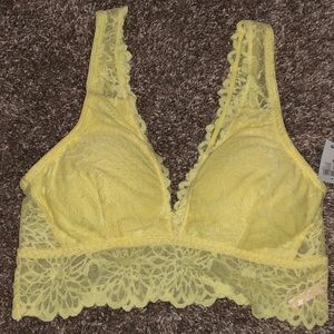 Yellow lace bralet